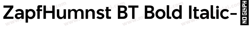 ZapfHumnst BT Bold Italic字体转换